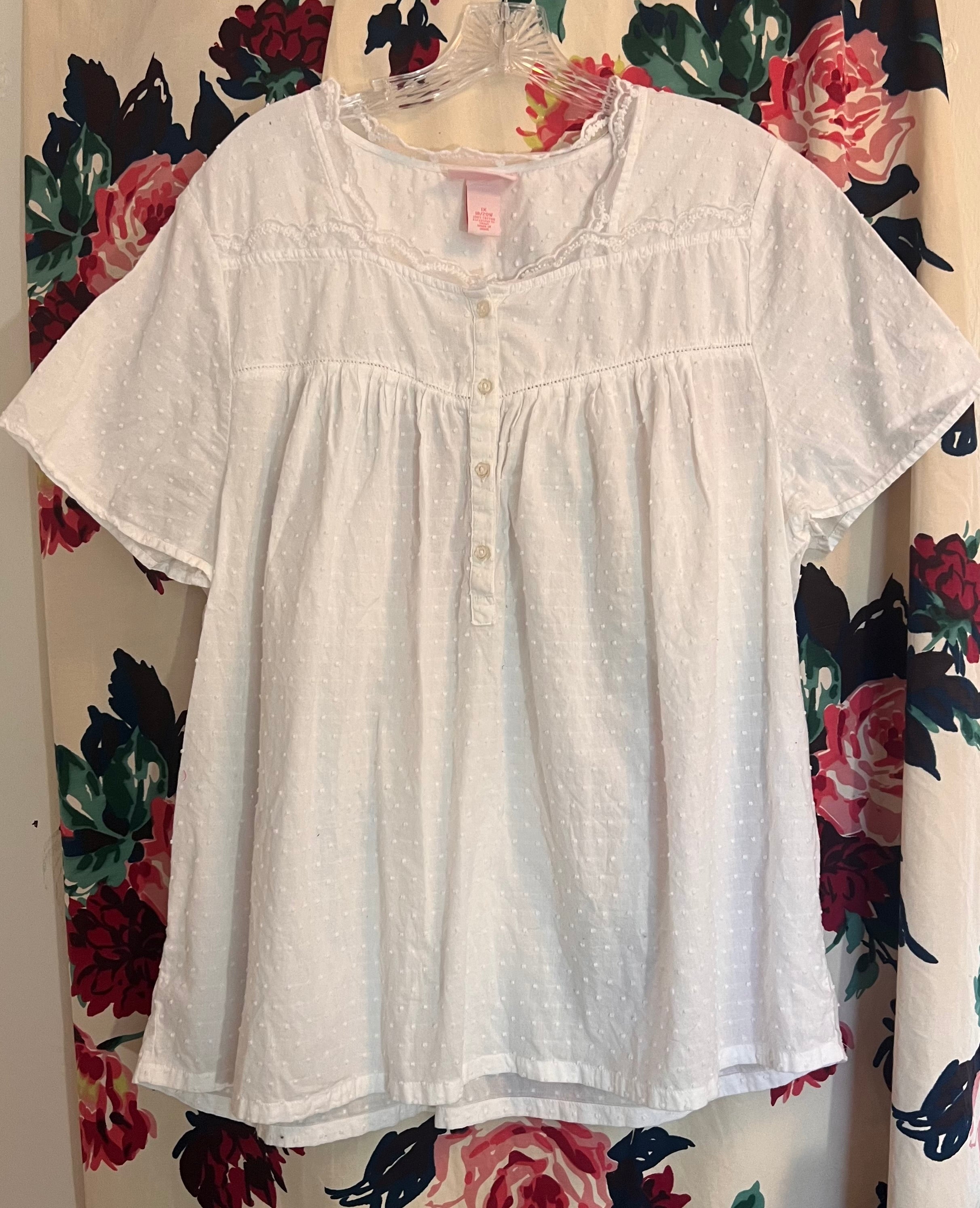 Cotton Laced Top- XL