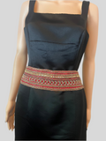 Red and Gold Embellished Waist Belt- Adjustable up to 33 inches