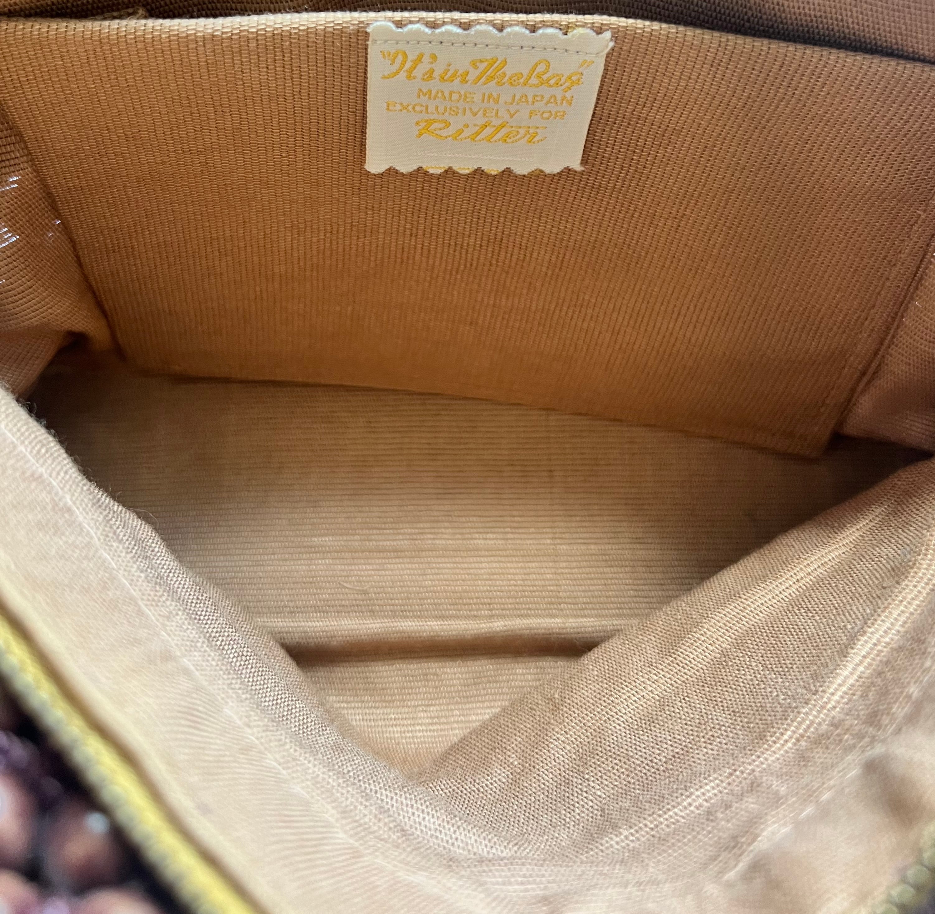 Vintage Mid Century Bamboo Handled Bag