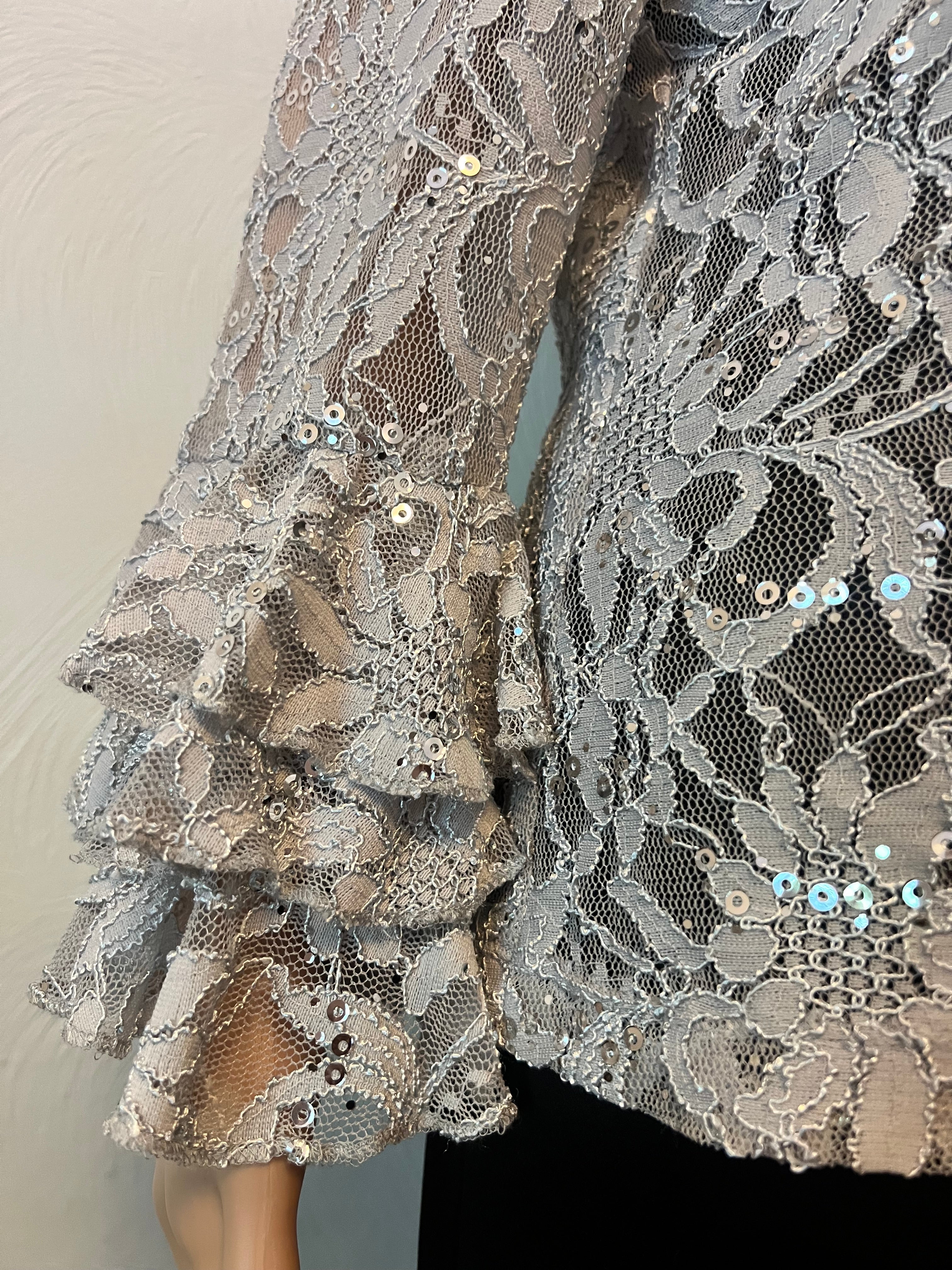 Silver Lace Blazer- 14