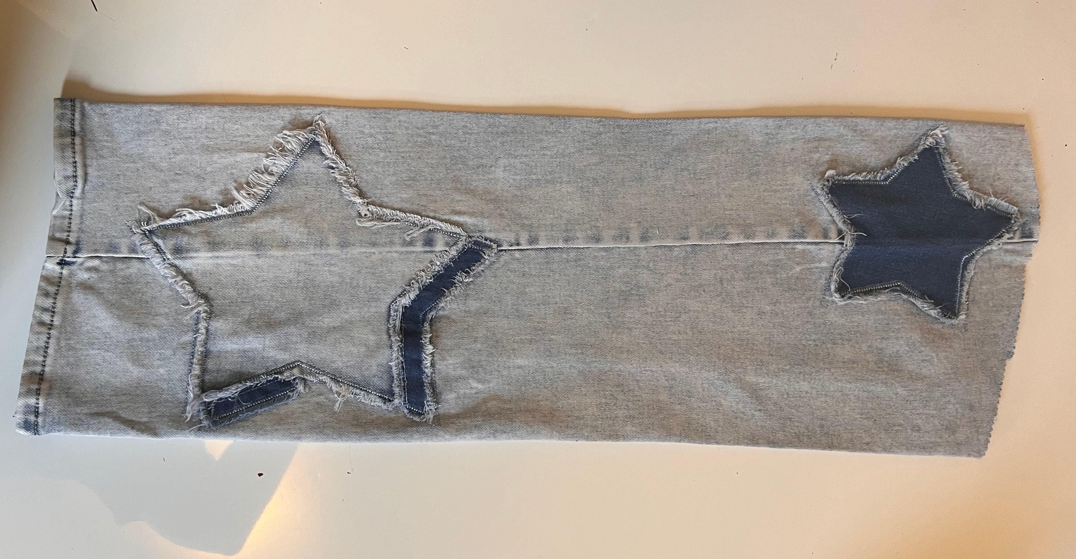 Upcycled Denim- Star Patched