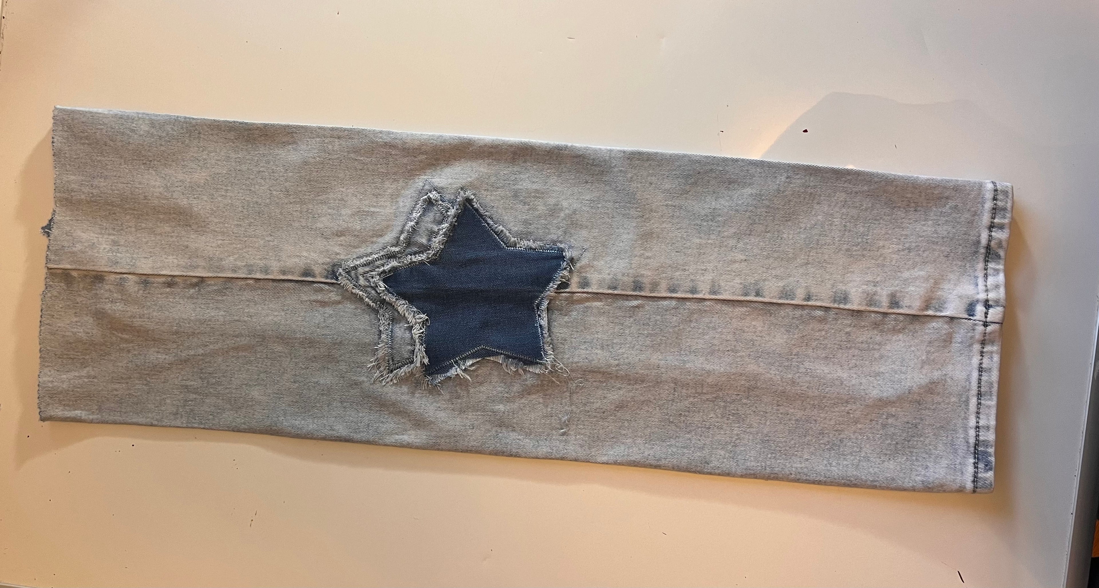 Upcycled Denim- Star Patched