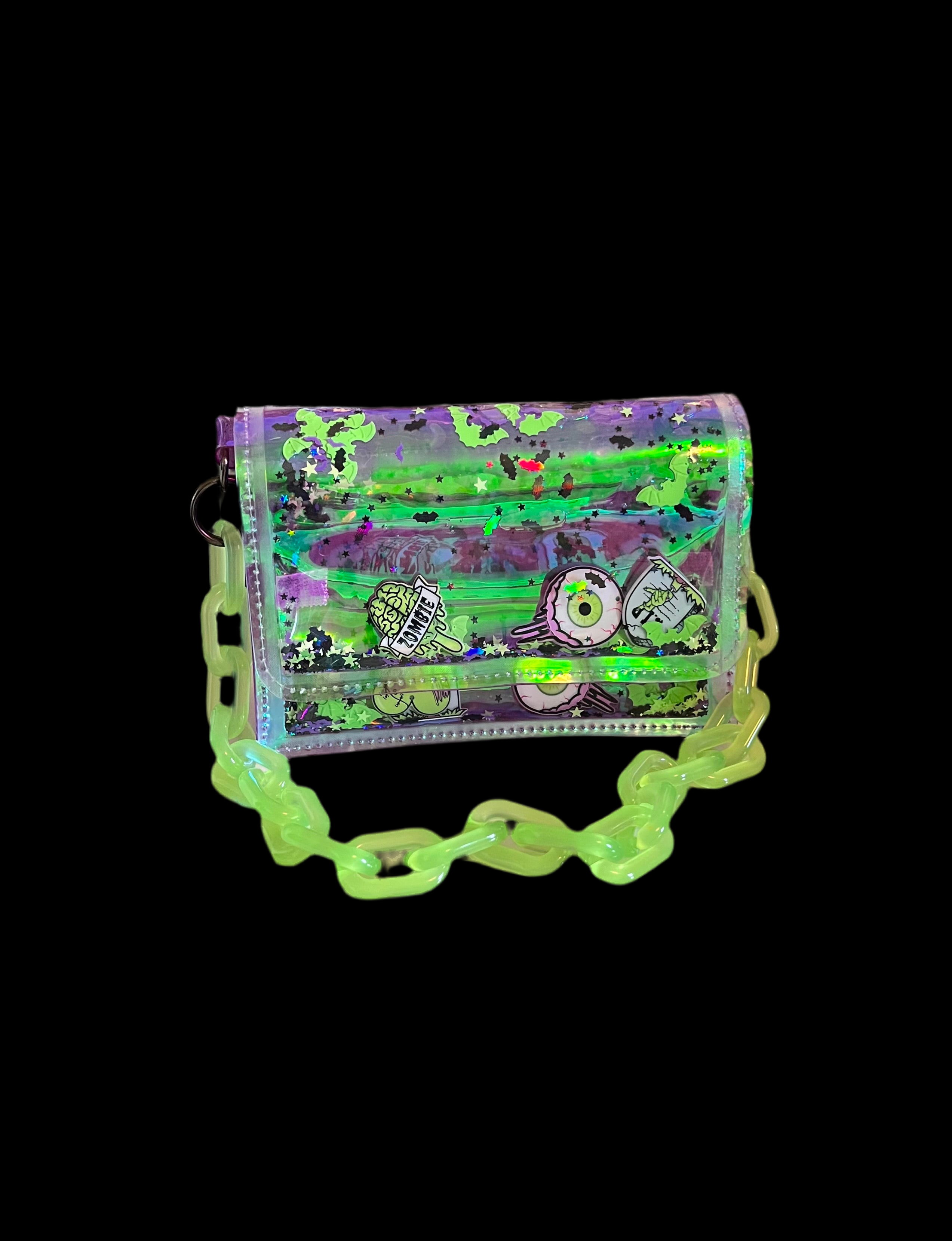 Liquid Glitter Monster Mash Purse