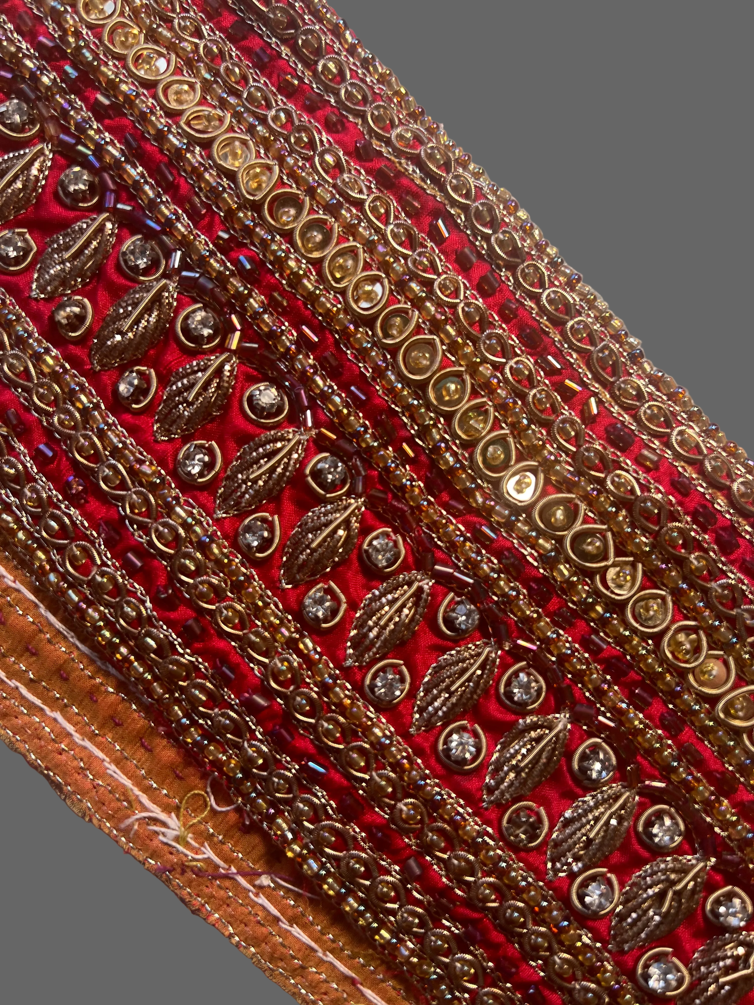 Handmade Embellished Belt- Adjustable up to 32.5 inches