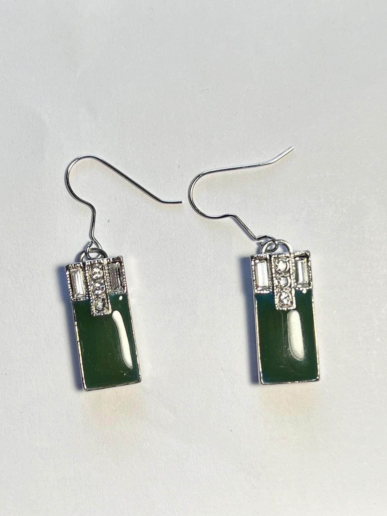 Vintage Art Deco Button Earrings