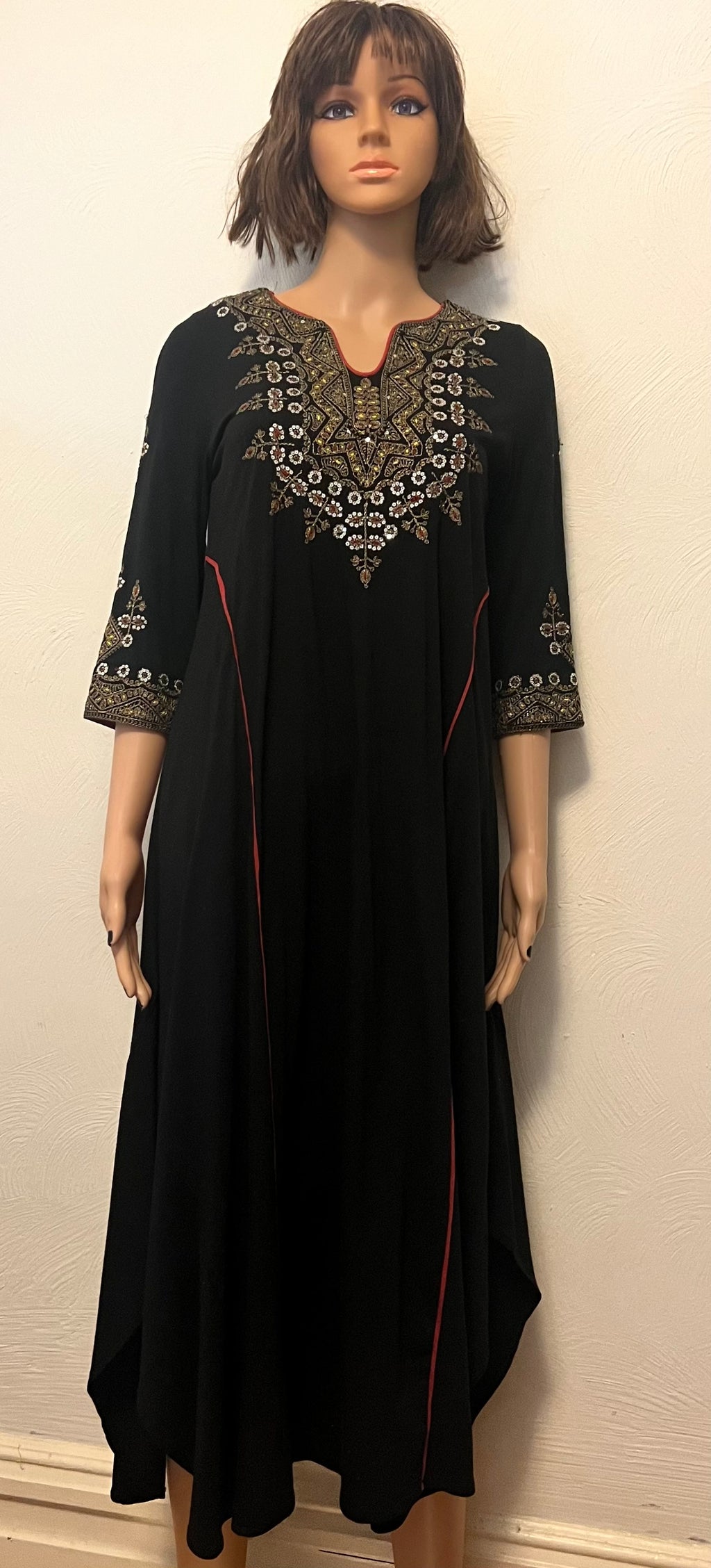 Embellished Cotton Dress- Petite XS