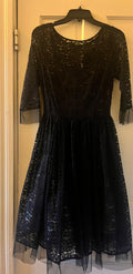 Vintage Black Lace Dress- Size 2