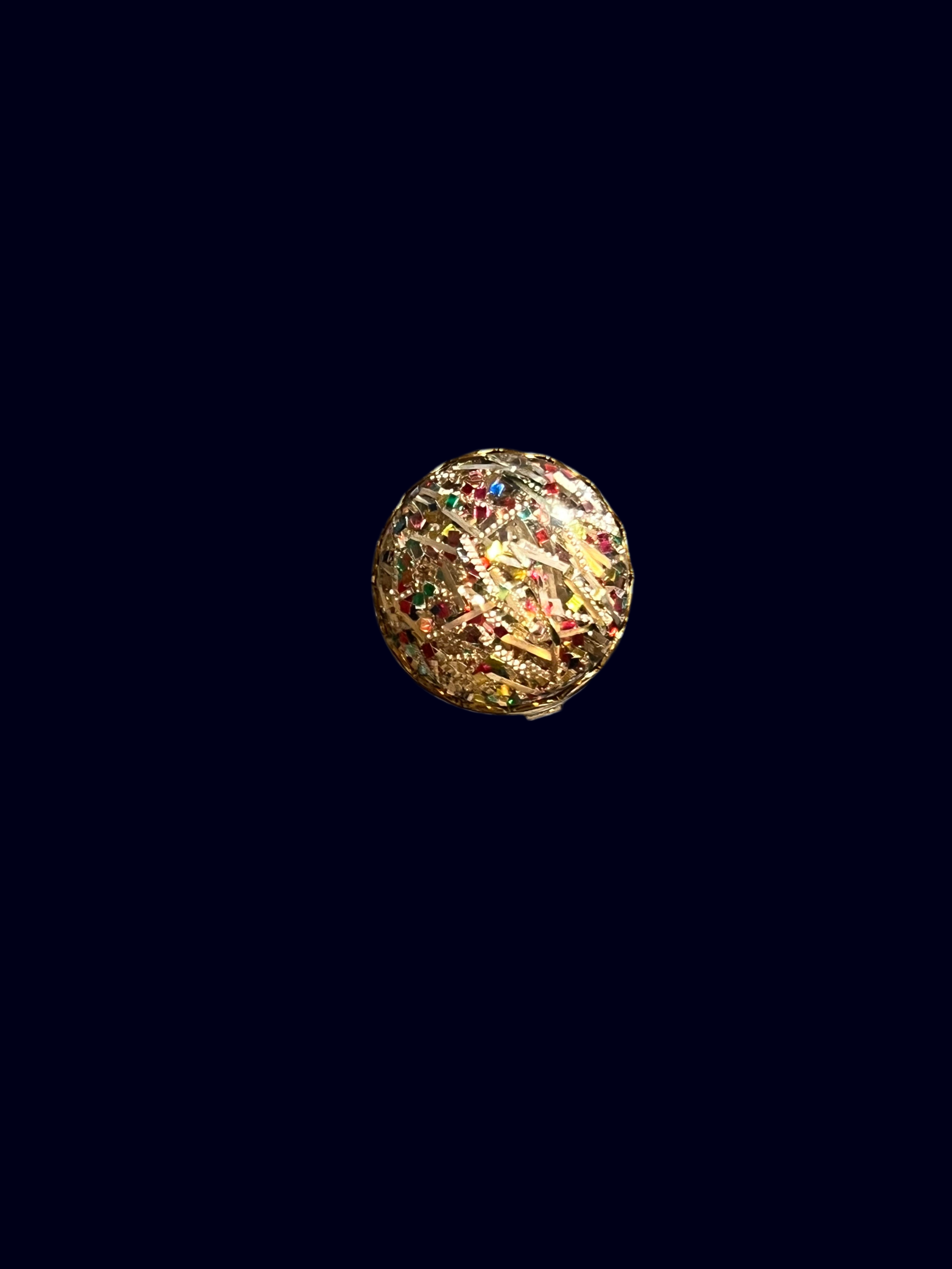 Vintage Costume Jeweled Button Cover