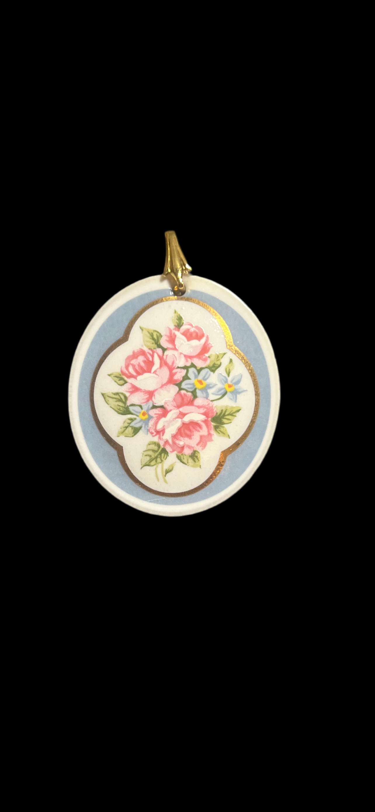 Vintage Porcelain Pendant