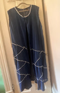 Cotton Denim-Like Duster for Upcycling  -L to 2X