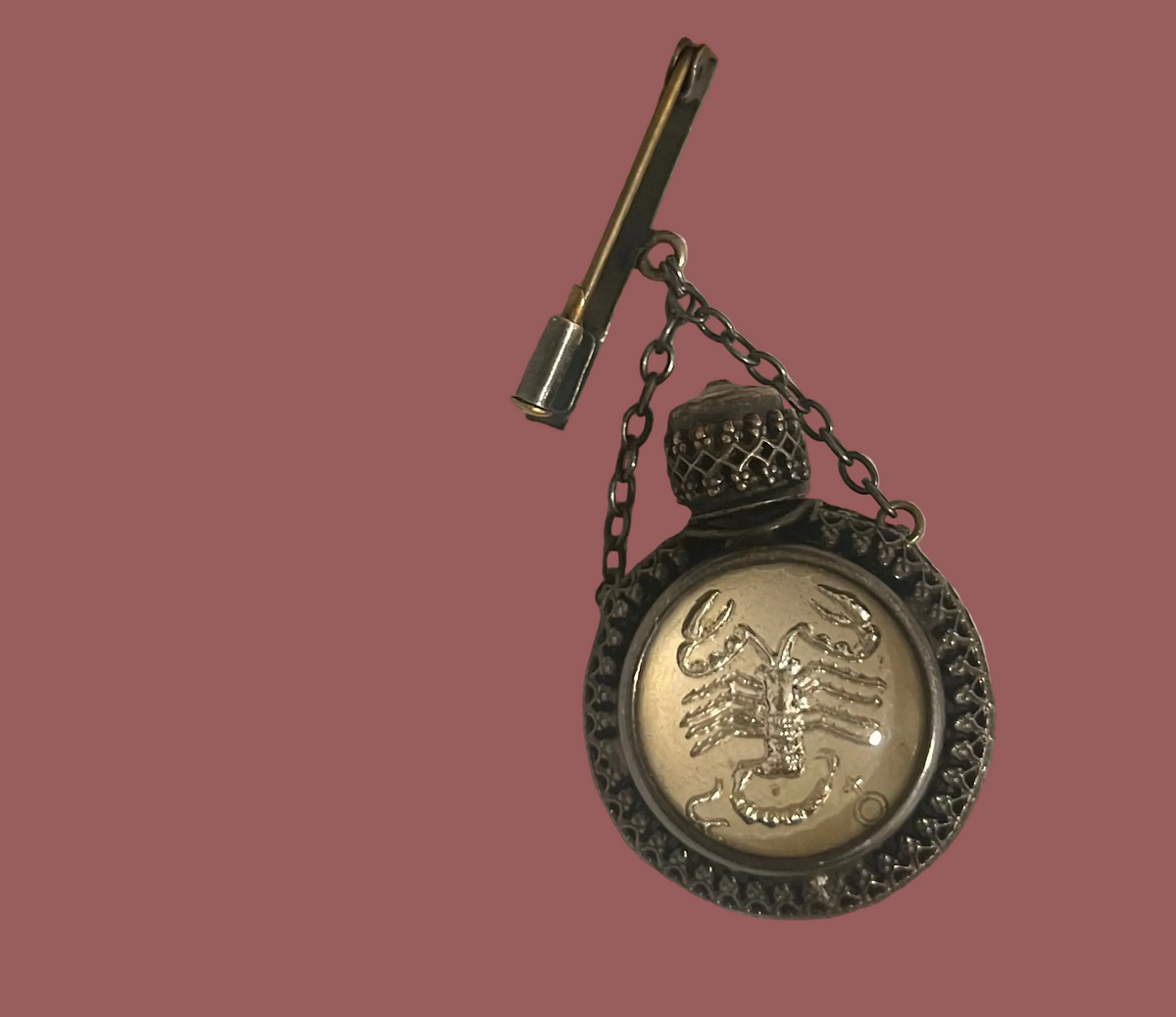 Vintage French Perfume Bottle Brooch