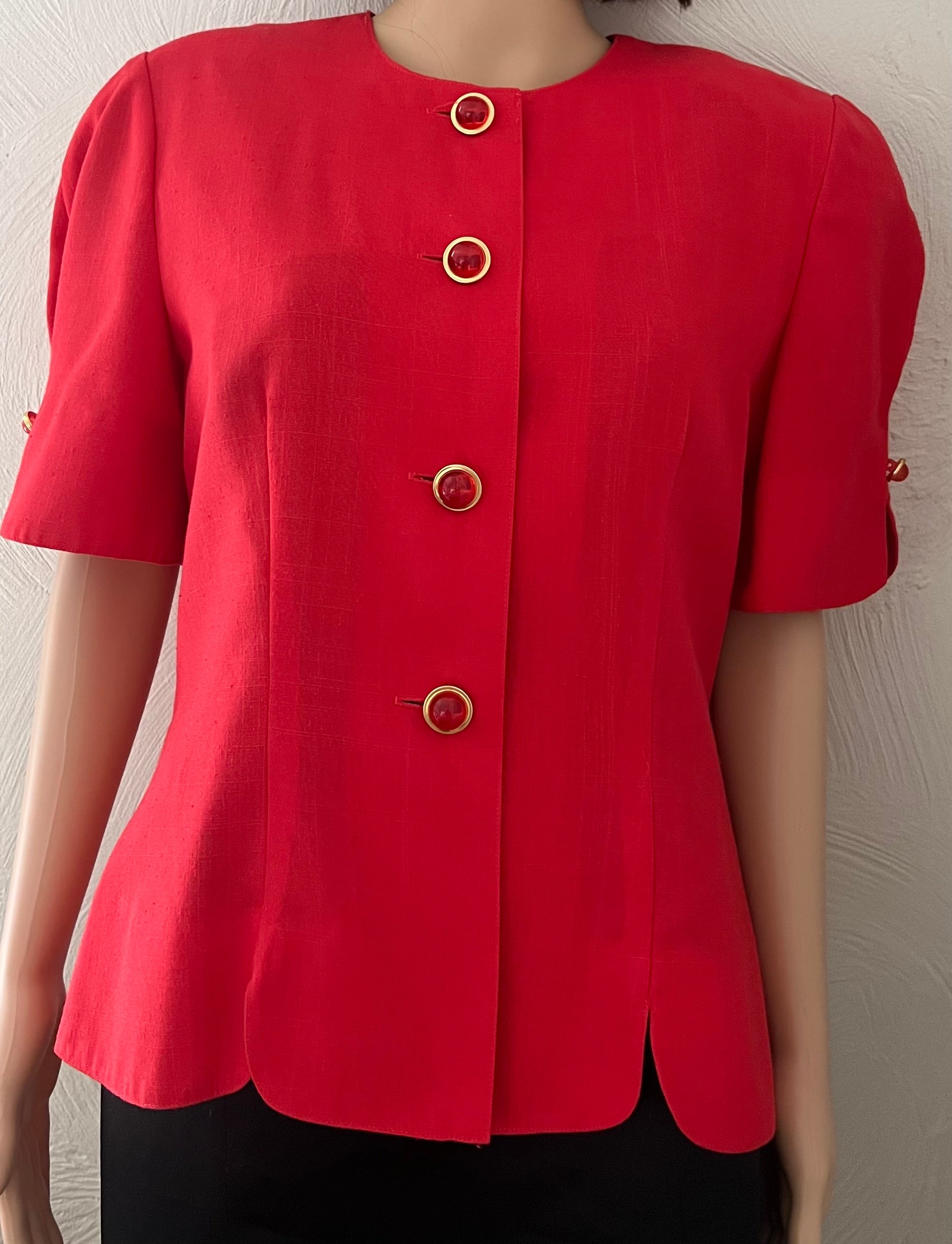 Vintage Red Blazer- Small/Medium Petite
