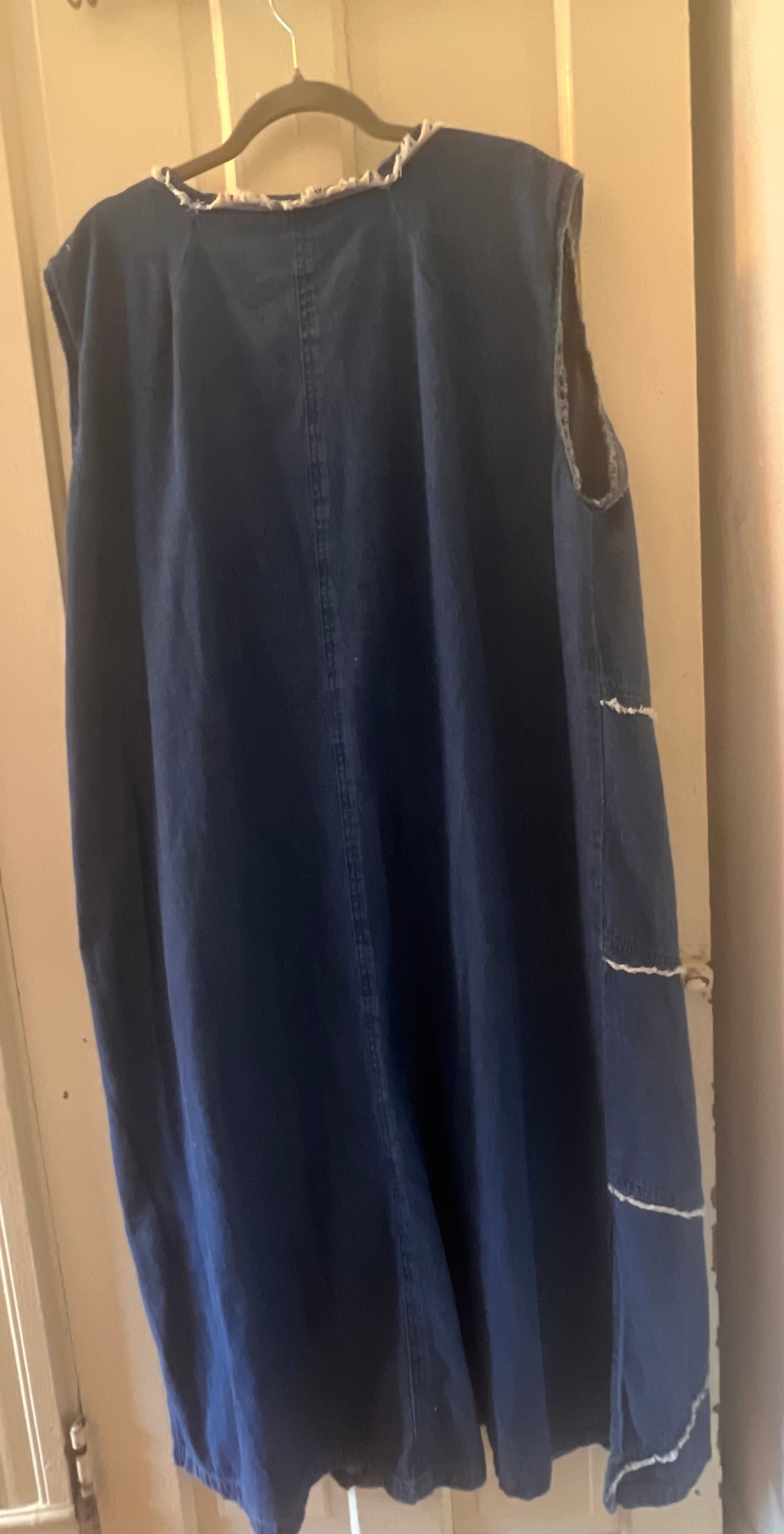 Cotton Denim-Like Duster for Upcycling  -L to 2X