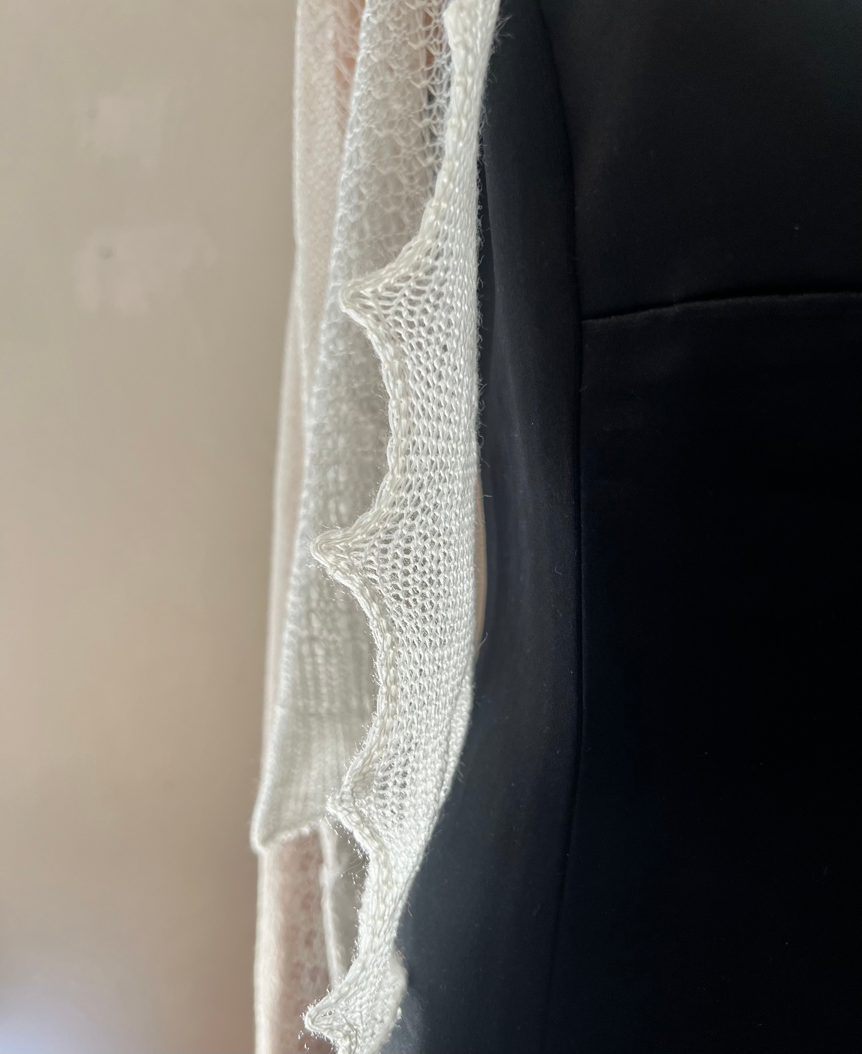 Vintage Spider Web Cape With Vintage Brooch- One Size