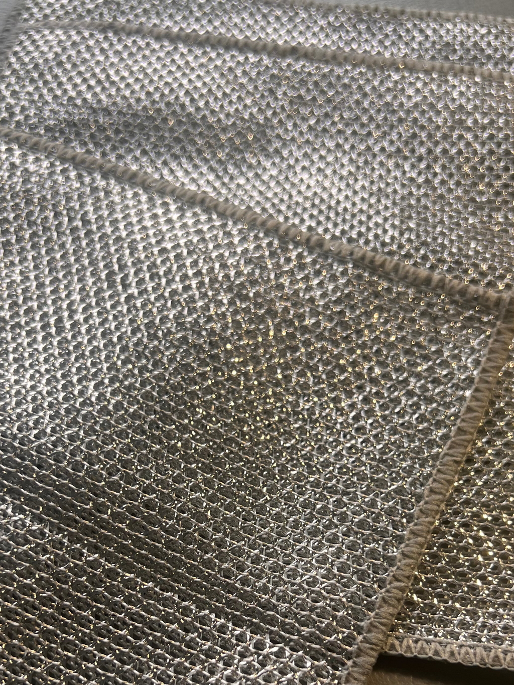 Set of 5 Metallic Fabric Squares