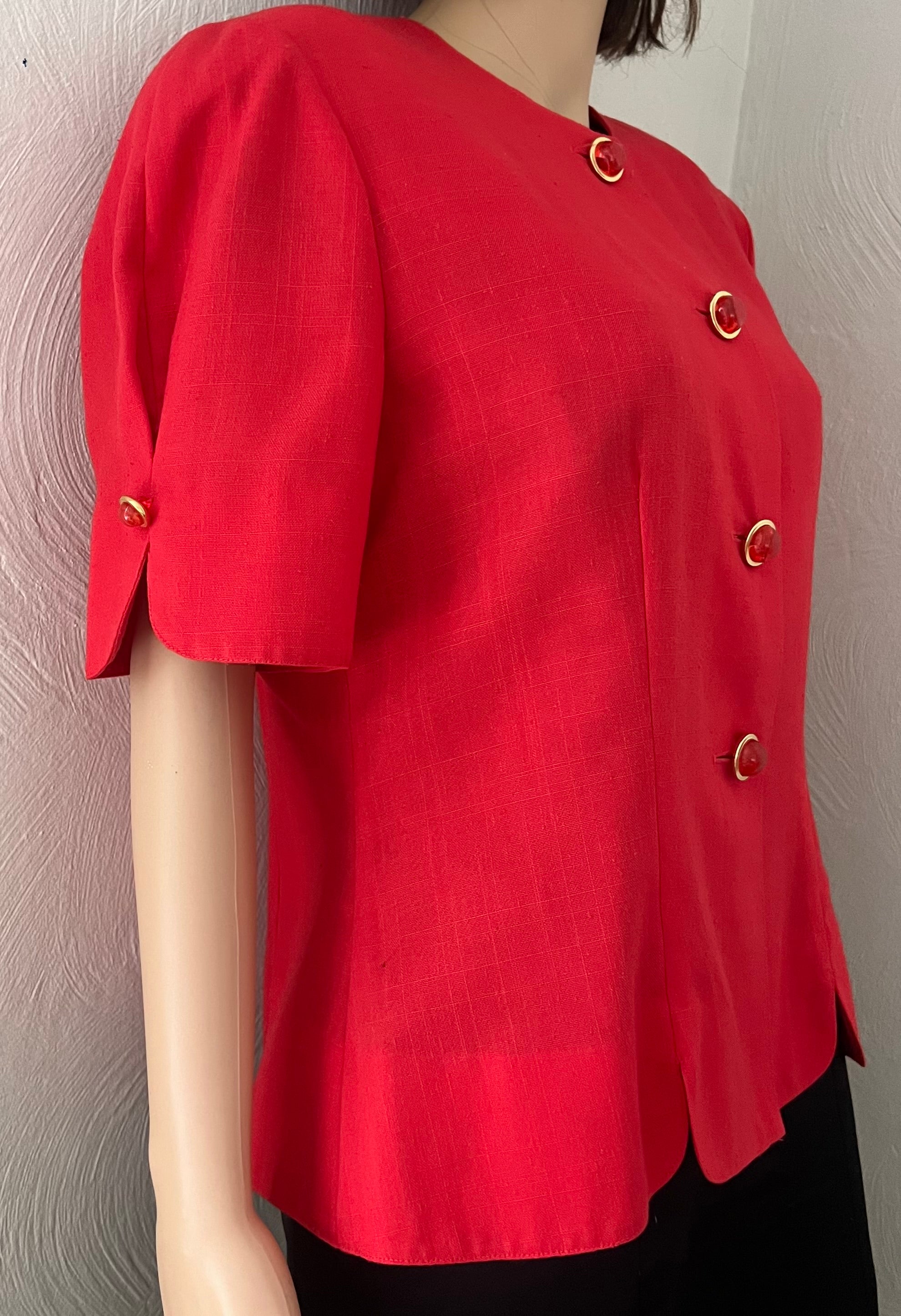 Vintage Red Blazer- Small/Medium Petite