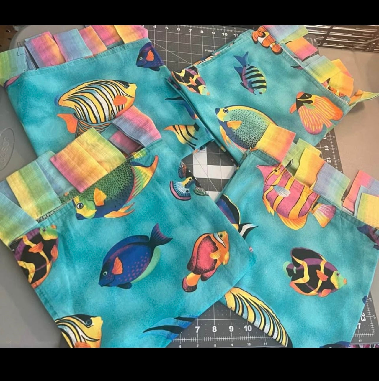 Hand-sewn Ocean Themed Valances