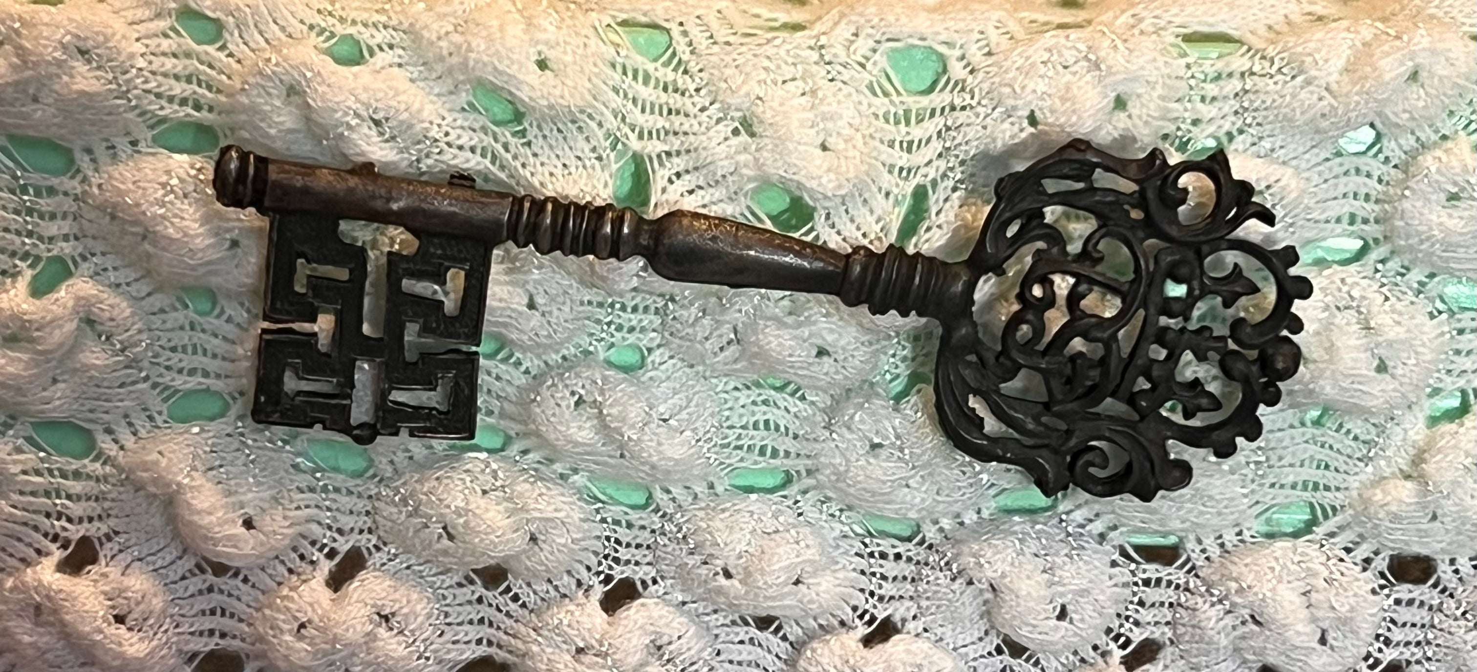 Vintage Key Brooch