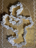 White Ruffled Elastic Band/Trim