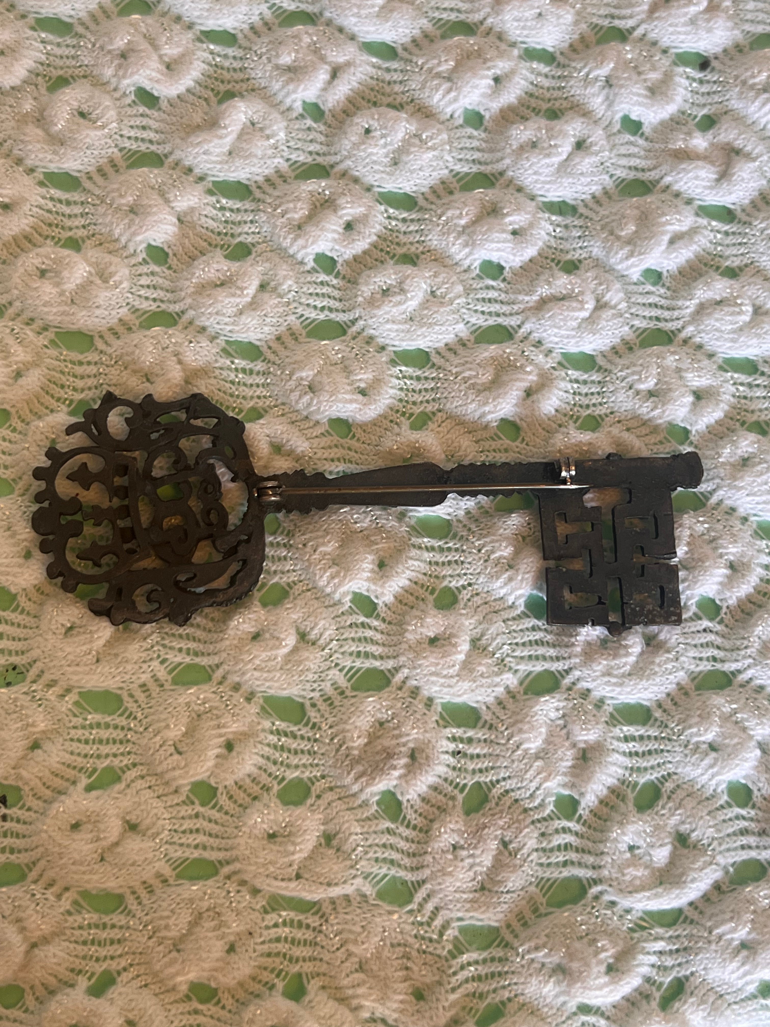 Vintage Key Brooch