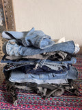 Bundled Stack of Upcycled Denim