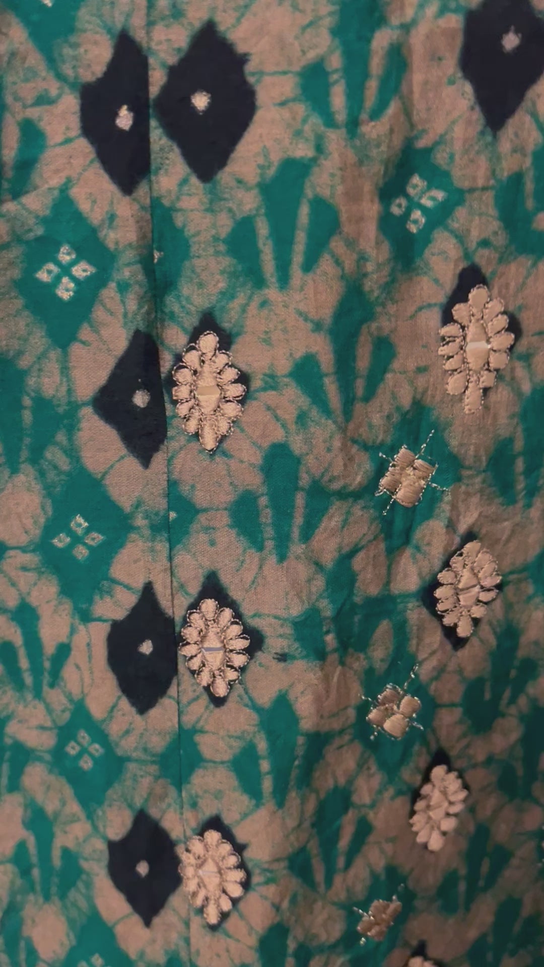 Adorned Cotton Dress- Medium