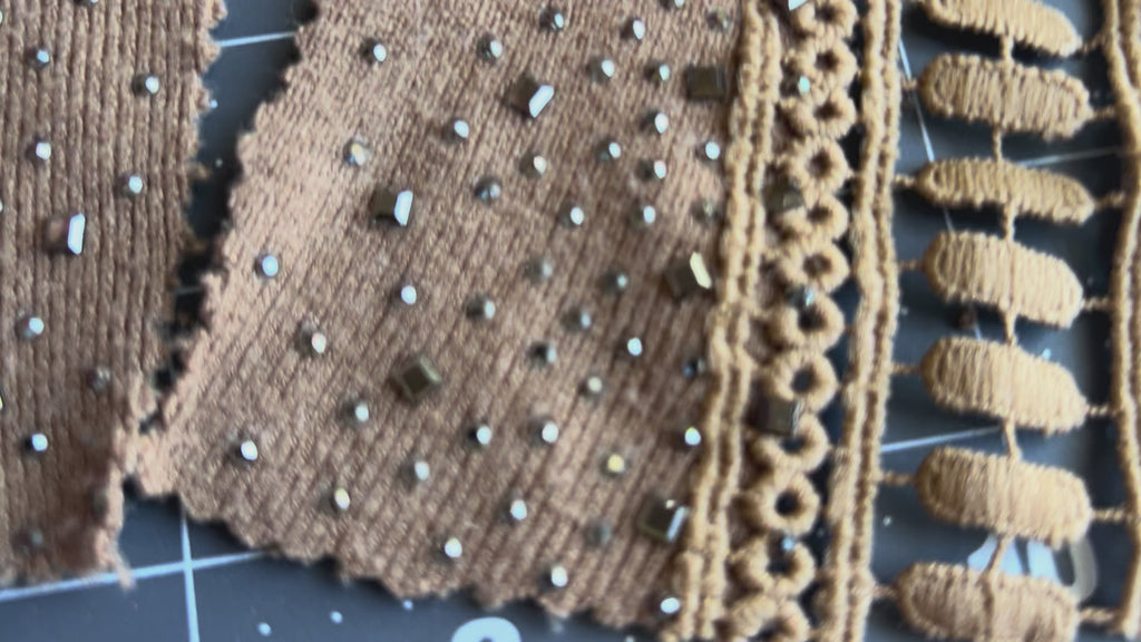 Pair of Long Embellished Patches- 23 inches long and 5 inches wide.